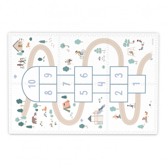 Play&Go - Στρωματάκι Παζλ Διπλής Όψης / Κουτί Αποθήκευσης Hopscotch