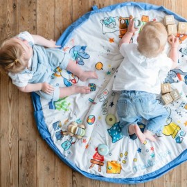 Play&Go - Στρώμα Παιχνιδιού Μαλακό / Τσάντα 2 Σε 1 Moulin Roty Puce & Pilou