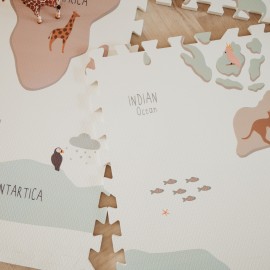 Play&Go - Στρωματάκι Παζλ Διπλής Όψης / Κουτί Αποθήκευσης Worldmap