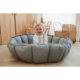 Play&Go - Στρώμα Παιχνιδιού Μαλακό / Βρεφική Φωλιά / Τσάντα 3 Σε 1 Bloom Dusty Blue