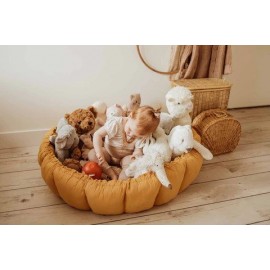 Play&Go - Στρώμα Παιχνιδιού Μαλακό / Βρεφική Φωλιά / Τσάντα 3 Σε 1 Bloom Mustard