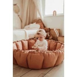 Play&Go - Στρώμα Παιχνιδιού Μαλακό / Βρεφική Φωλιά / Τσάντα 3 Σε 1 Bloom Tawny Brown