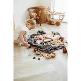 Play&Go - Στρώμα Παιχνιδιού / Τσάντα 2 Σε 1 Grid Blue