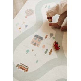 Play&Go - Στρωματάκι Παζλ Διπλής Όψης / Κουτί Αποθήκευσης Village/Terrazzo