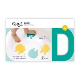 Quut - Αντιολισθητικά Μπάνιου 8 τμχ Μέντα/Κίτρινο