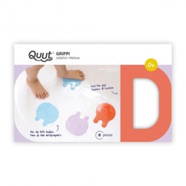 Quut - Αντιολισθητικά Μπάνιου 8 τμχ Κοραλί/Μπλε