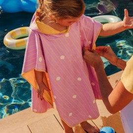 Quut - Παιδικό Πόντσο Κοχύλια Banana Pink