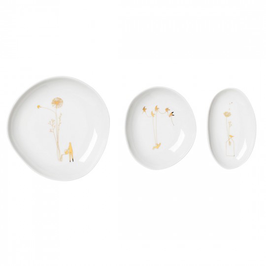 Raeder - Wonderland. Πορσελάνινα Πιατάκια Σετ 3 Dandelion