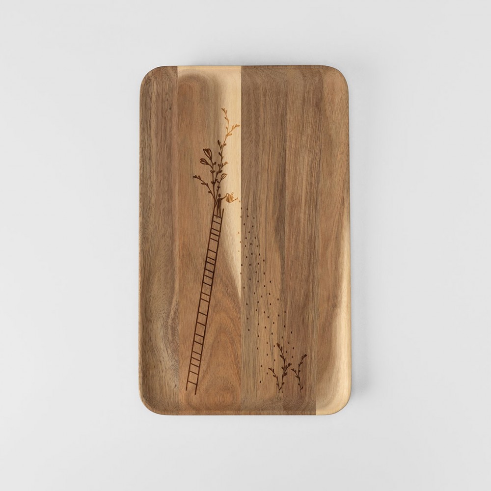 Raeder - Ξύλινος Δίσκος Flower Happiness