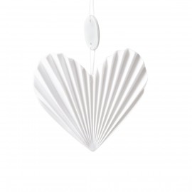 Raeder - Wedding. Πορσελάνινη Κρεμαστή Καρδιά Pleated Heart Below