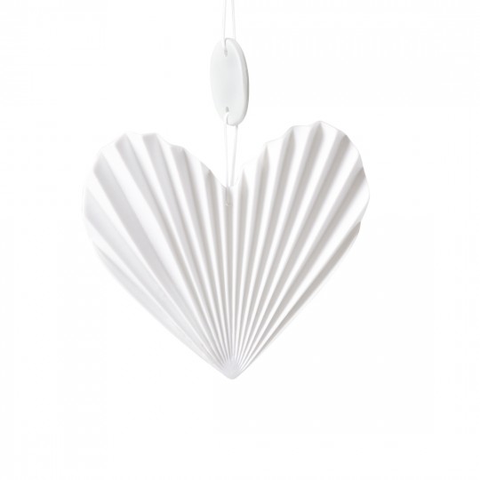 Raeder - Wedding. Πορσελάνινη Κρεμαστή Καρδιά Pleated Heart Below