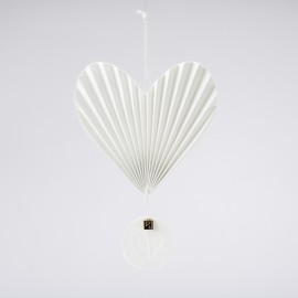 Raeder - Wedding. Πορσελάνινη Κρεμαστή Καρδιά Pleated Heart At THe Top