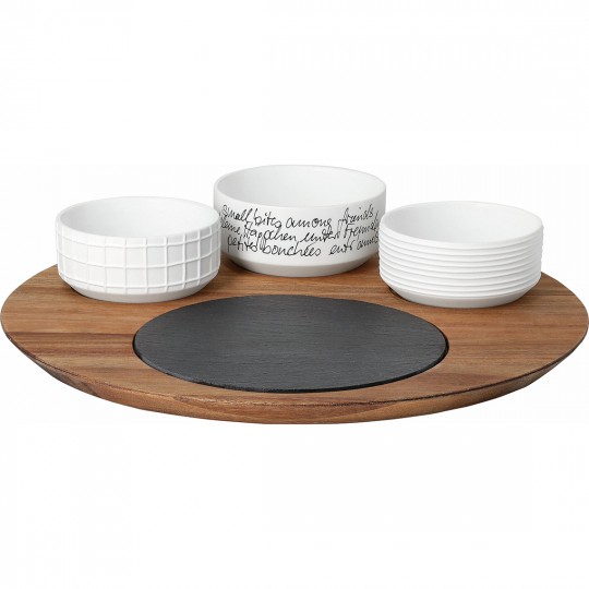 Raeder - Snacks & Nibbles. Στρογγυλός Δίσκος Σερβιρίσματος Με 3 Μπολ Together