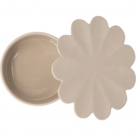 Raeder - Softone. Κεραμικό Μπολ Με Καπάκι Flower Beige