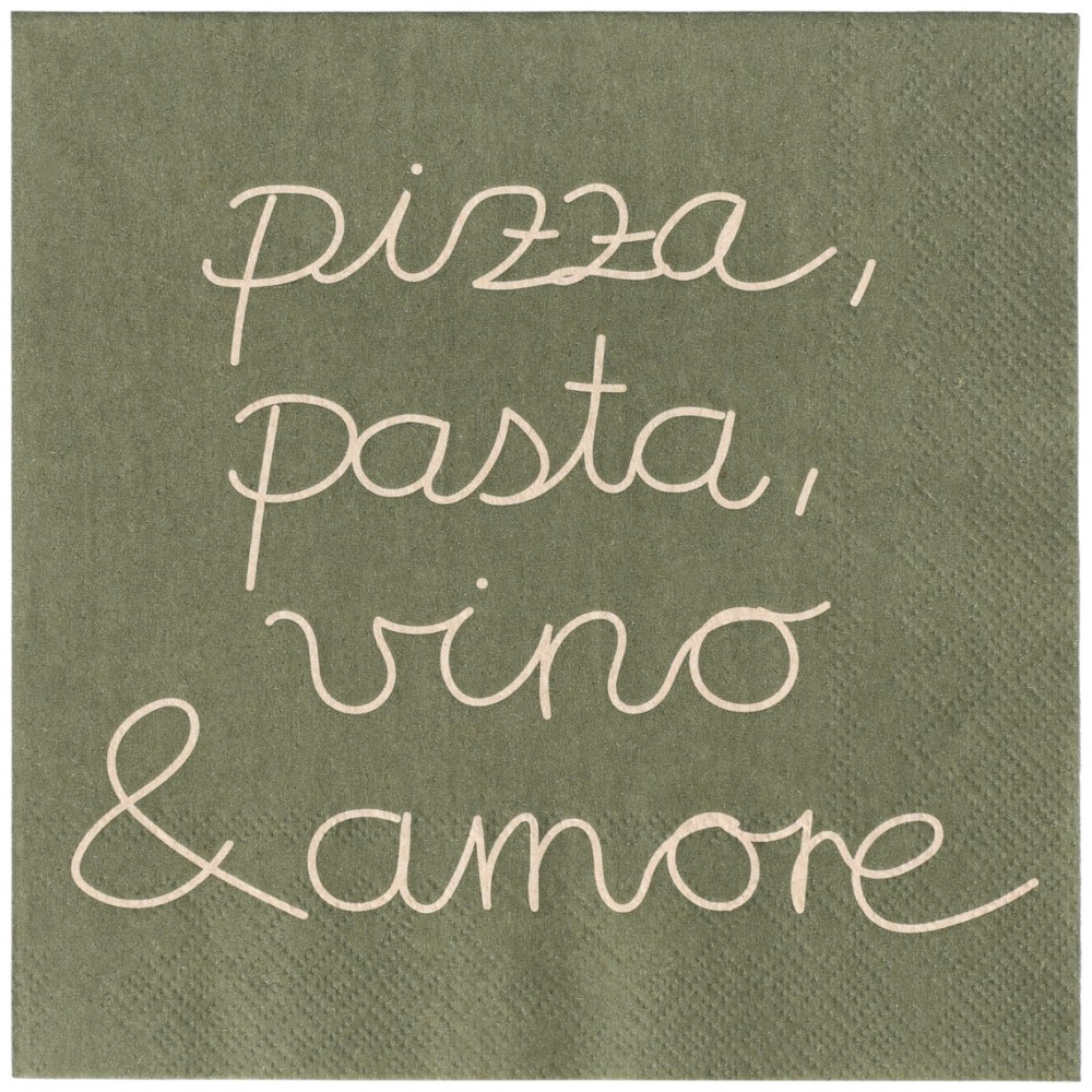 Raeder - Cucina Italiana. Χαρτοπετσέτα Pizza, Pasta, Vino