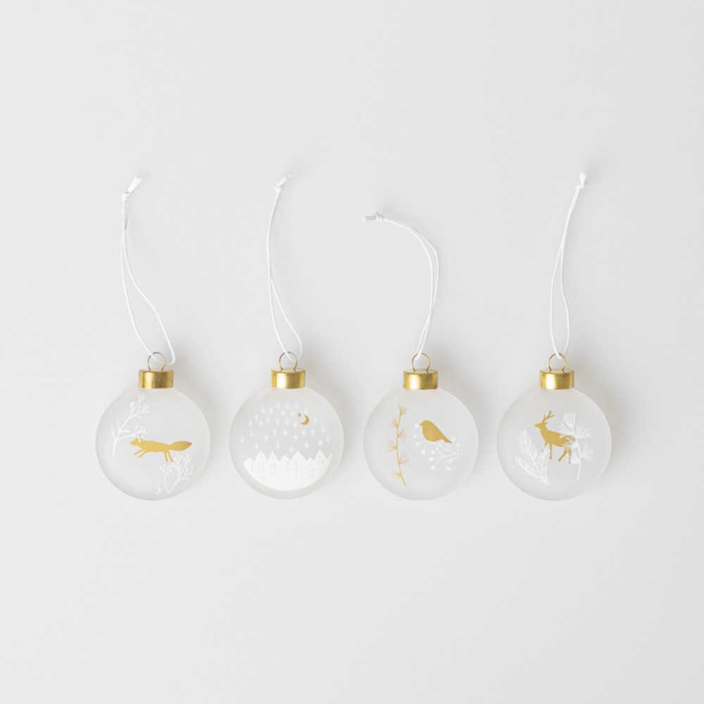 Raeder - Σετ 4 Χριστουγεννιάτικα Στολίδια Frosted Medallions