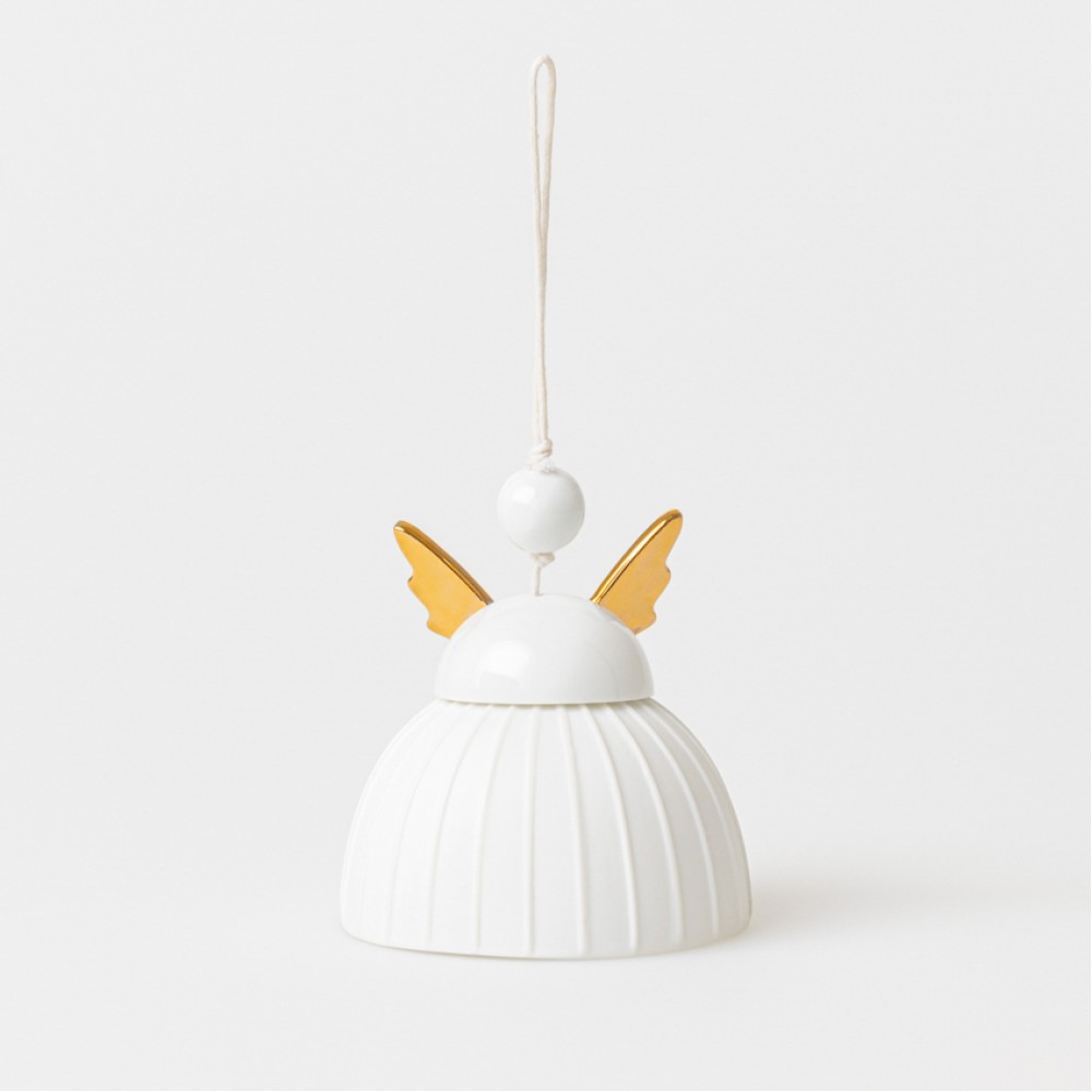 Raeder - Πορσελάνινο Αγγελάκι Καμπανάκι Gold Wings