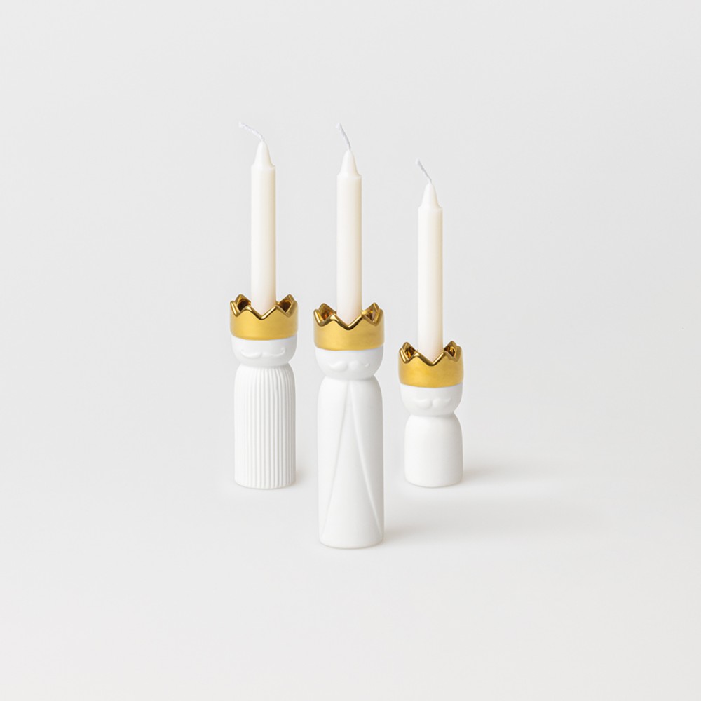Raeder - Σετ 3 Mini Πορσελάνινα Κηροπήγια King's Light