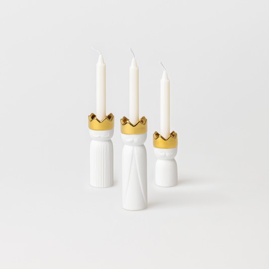 Raeder - Σετ 3 Mini Πορσελάνινα Κηροπήγια King's Light