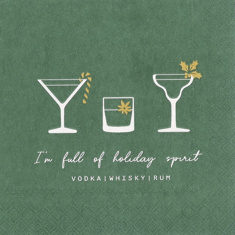 Raeder - Χριστουγεννιάτικη Χαρτοπετσέτα Cocktail Holiday Spirit