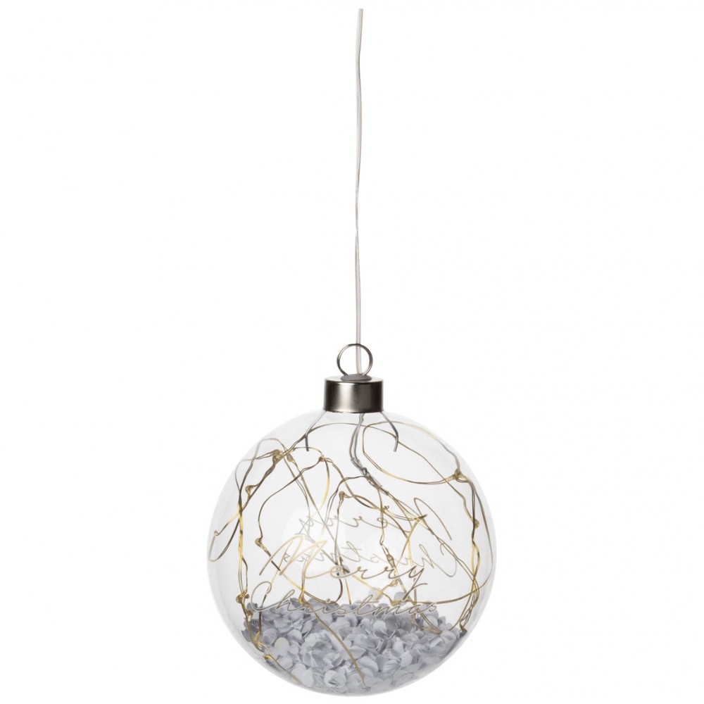 Raeder - Γυάλινη Μπάλα LED Merry Xmas Small