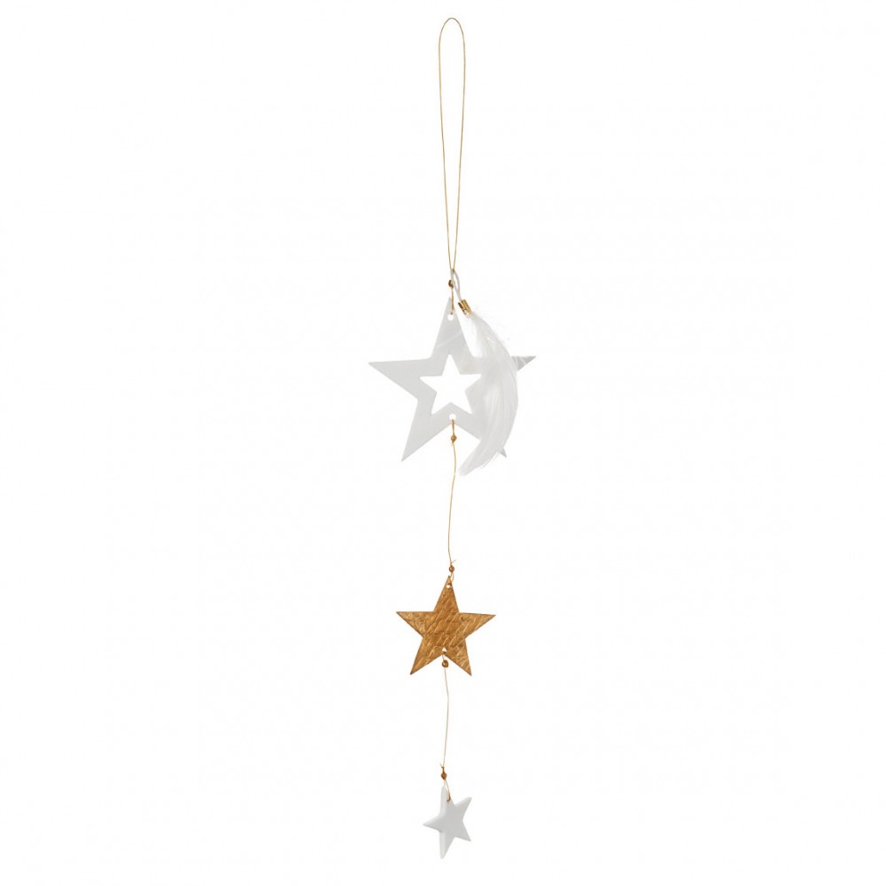 Raeder - Κρεμαστό Διακοσμητικό Golden Star Pendant White Star
