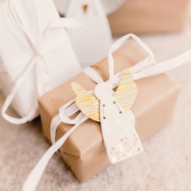 Raeder - Πορσελάνινο Αγγελάκι Dots Gold Mini