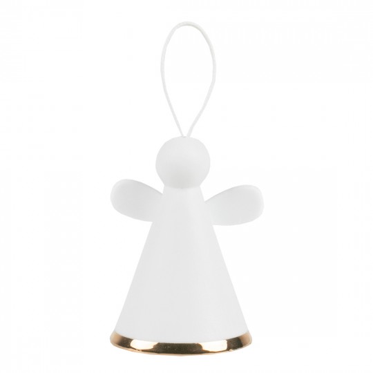 Raeder - Πορσελάνινο Στολίδι Bell Angel Golden Stripes