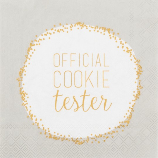 Raeder - Χαρτοπετσέτα Cocktail Official Cookie Tester