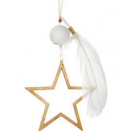 Raeder - Χριστουγεννιάτικο Στολίδι Χρυσό Αστέρι Με Φτερό