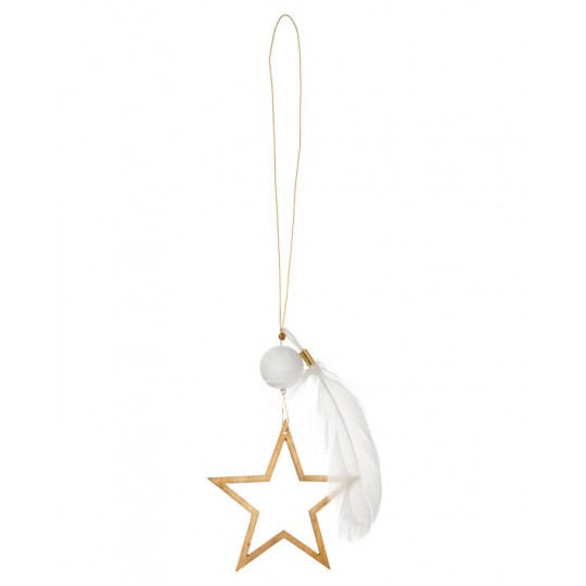 Raeder - Χριστουγεννιάτικο Στολίδι Χρυσό Αστέρι Με Φτερό