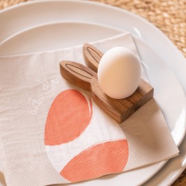 Raeder - Σετ 2 Ξύλινοι Κρίκοι Για Πετσέτες "Bunny"  