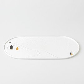 Raeder - Μακρόστενη Πορσελάνινη Πιατέλα Snow Landskape