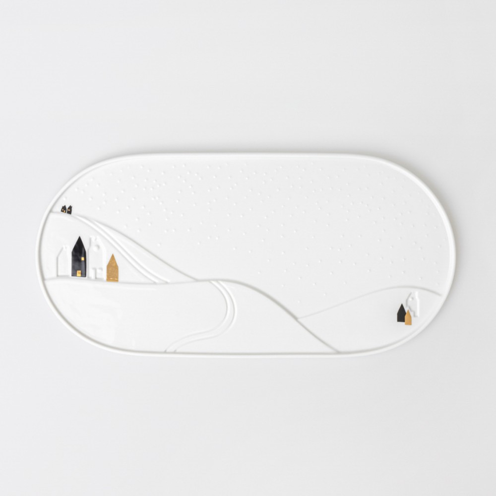 Raeder - Μακρόστενη Πορσελάνινη Πιατέλα Snow Landskape