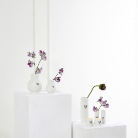 Raeder - Μίνι Πορσελάνινο Βάζο Heart Silver