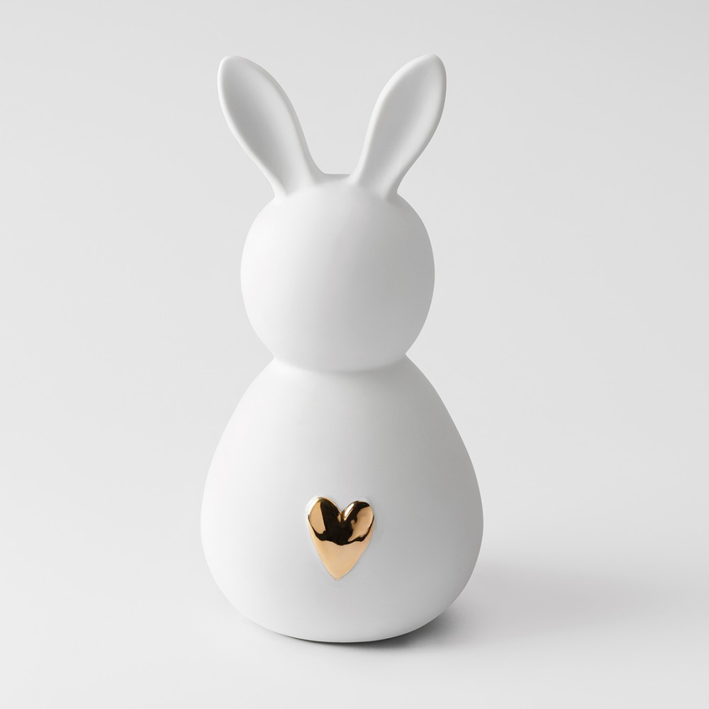 Raeder - Πορσελάνινο Διακοσμητικό Bunny Μan Gold Heart Large