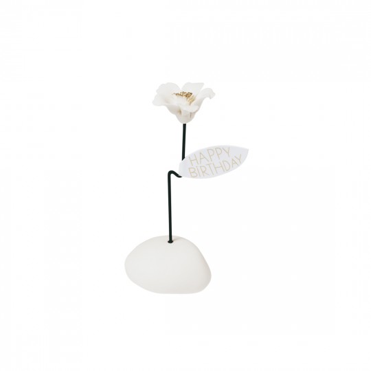 Raeder - Πορσελάνινο Διακοσμητικό Lucky Flower Happy Birthday