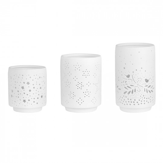 Raeder - Σετ 3 Πορσελάνινa Ποτηράκια Για Ρεσώ Winter Motifs