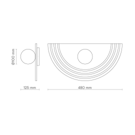 Robin - Απλίκα Τοίχου Regina Terrazzo Black