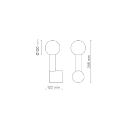 Robin - Απλίκα Τοίχου Rigoberta Mono Black