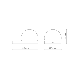 Robin - Επιτραπέζιο Φορητό Φωτιστικό LED White Terrazzo Amber Dimmable