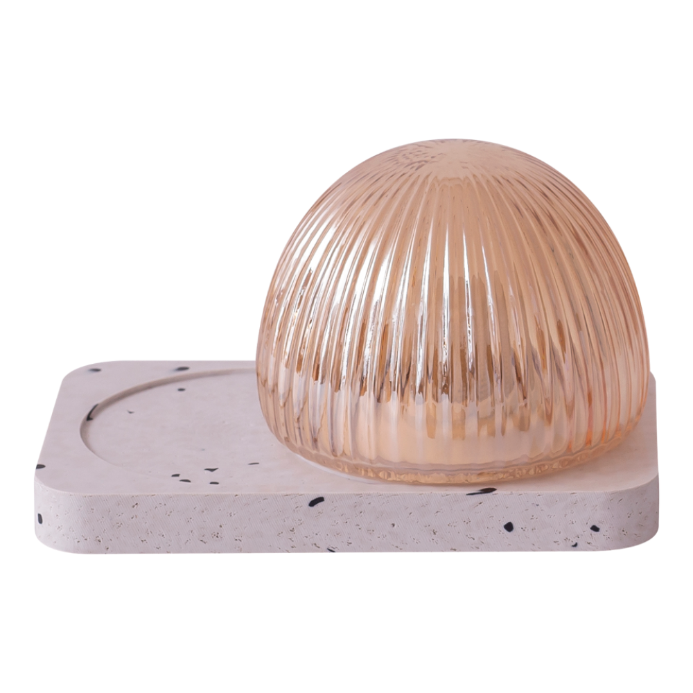 Robin - Επιτραπέζιο Φορητό Φωτιστικό LED White Terrazzo Amber Dimmable