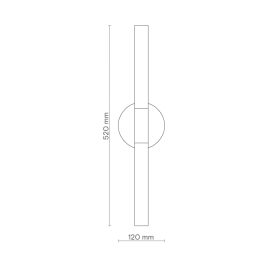 Robin - Απλίκα Τοίχου LED Roos Black