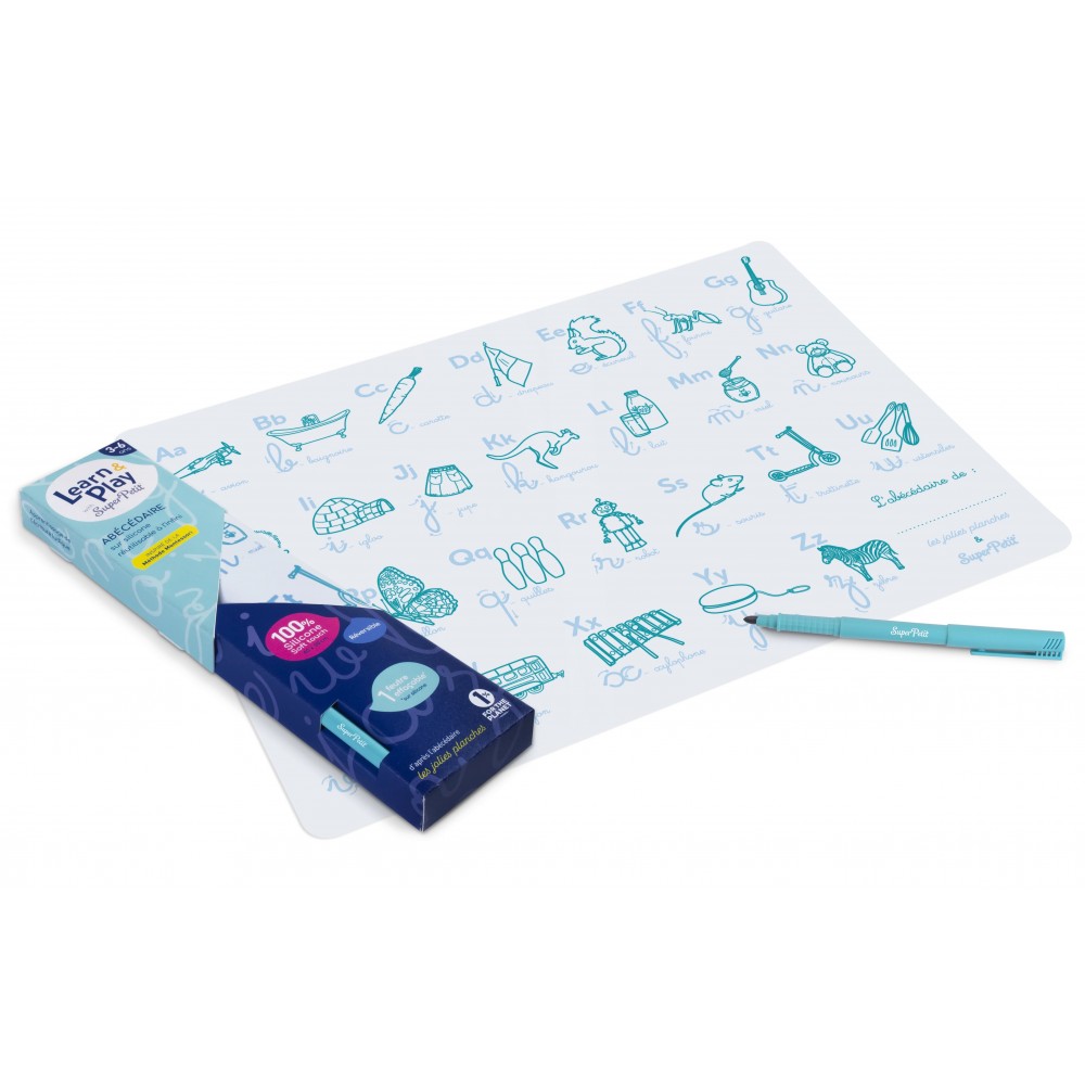 Super Petit - Σουπλά Σιλικόνης Για Ζωγραφική Διπλής Όψης ABC