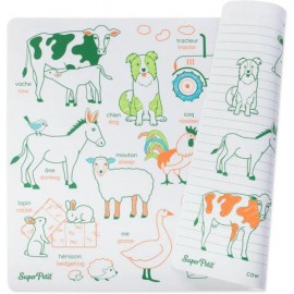 Super Petit - Σουπλά Σιλικόνης Για Ζωγραφική Διπλής Όψης Farm Animals