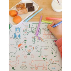 Super Petit - Σουπλά Σιλικόνης Για Ζωγραφική Διπλής Όψης Farm Animals