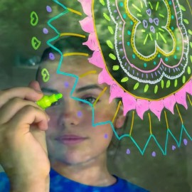 Super Petit - Σετ 6 Μεγάλοι Μαρκαδόροι Για Τζάμια