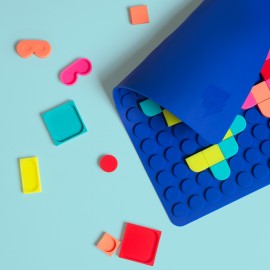 Super Petit - Επιφάνεια Σιλικόνης Με Τουβλάκια Mosaic Game Blue