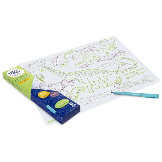 Super Petit - Σουπλά Σιλικόνης Για Ζωγραφική Διπλής Όψης Age Of Dinosaurs