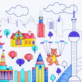 Super Petit - Σουπλά Σιλικόνης Για Ζωγραφική Artist Futurist City Super Petit - Σουπλά Σιλικόνης Για Ζωγραφική Artist Futurist City